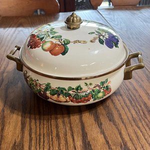 Vintage Tabletops Unlimited vitroceramic pot w/lid